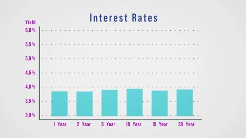 Different terms with yields and rates. Stock Footage 285394853