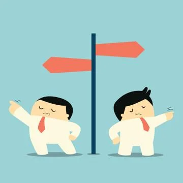 Different thinking Stock Illustration