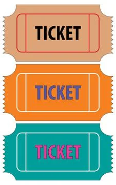 Different of ticket stub set Stock Illustration