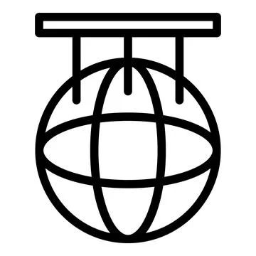 Different time zone icon outline vector. International map Stock Illustration