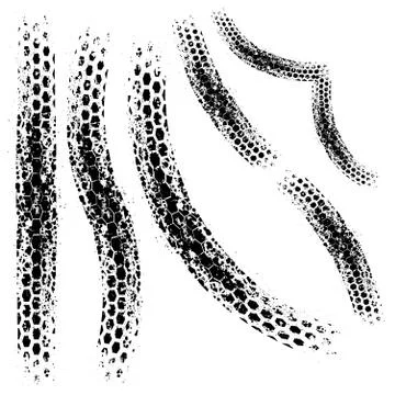 Different tire tracks eight Stock Illustration
