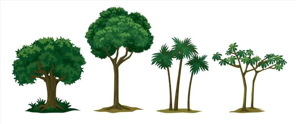 Different trees for greenery Stock Illustration
