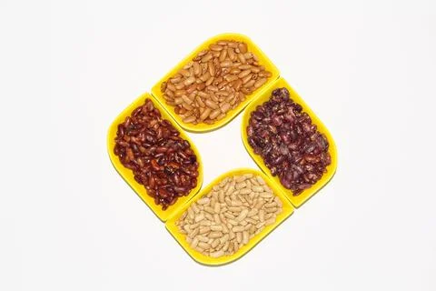 Different Type Beans Light Bean Kidney Beans Stock Photos