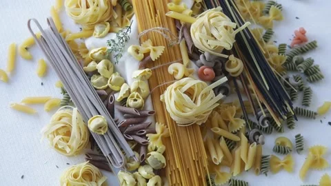 Different type of pasta. Rotate	 Stock Footage 133813185