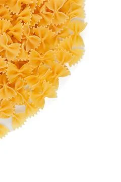 Different types and shapes of dry italian pasta Foto stock