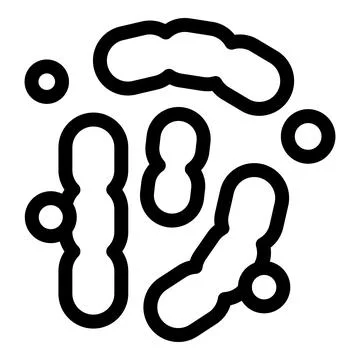 Different types of bacteria floating around spreading infection Stock Illustration