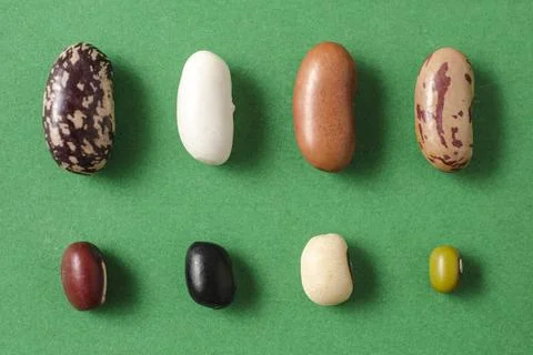 Different types of beans mixed background Stock Photos