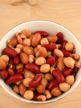 Different types of beans Stock Photos