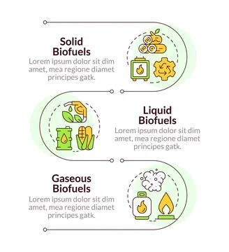 Different types of biofuel infographic vertical sequence イラスト素材