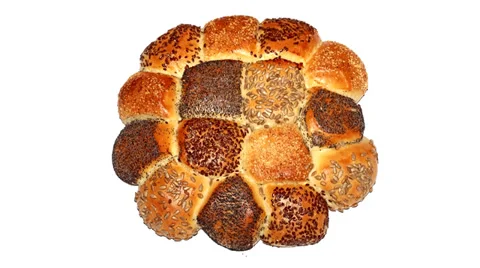 Different types of bread isolated Stock Footage 36436289