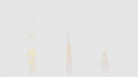 Different types of burning fire flames on a transparent background. Stock Footage 232299451