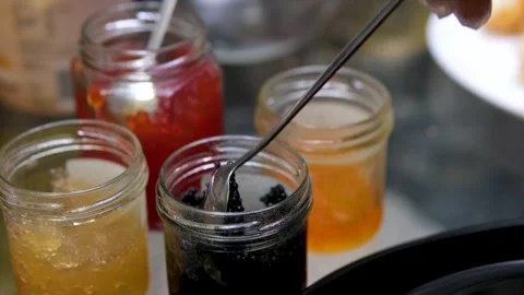 Different types of caviar Rick caviar pike caviar sturgeon and salmon croquettes Stock Footage 301739696