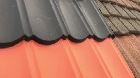 Different types of Ceramic Roof Tiles Stockbeeldmateriaal 248176608