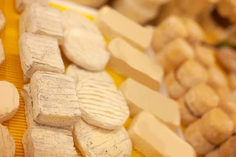 Different types of cheese for the festive New Year's table Stock Photos