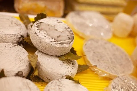 Different types of cheese for the festive New Year's table Foto stock