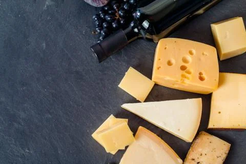 Different types of cheeses Stock Photos