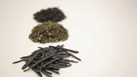 Different types of Chinese tea Stock Footage