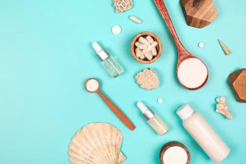 Different types of collagen Stock Photos