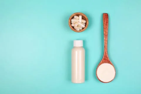 Different types of collagen Stock Photos