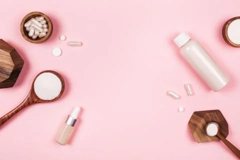 Different types of collagen Stock Photos