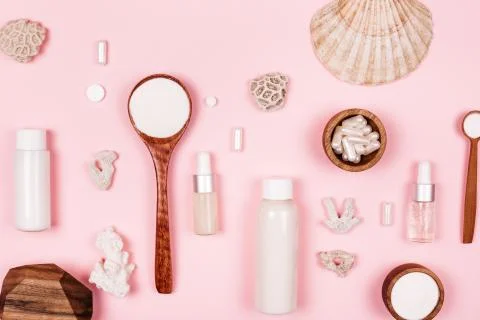 Different types of collagen Stock Photos