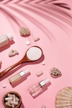 Different types of collagen Stock Photos