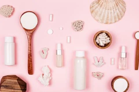 Different types of collagen Stock Photos