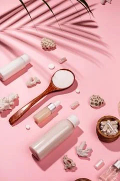 Different types of collagen Stock Photos