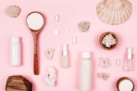 Different types of collagen Stock Photos