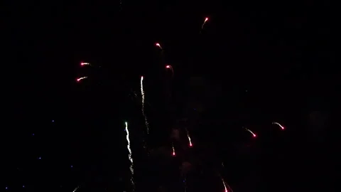 Different types of colorful fireworks Stock Footage 260412071