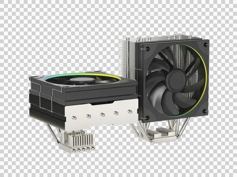 Different types of computer processor coolers イラスト素材