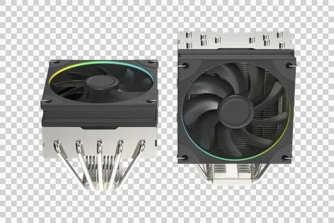 Different types of computer processor coolers 스톡 일러스트