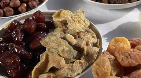 Different Types of Dried Fruit Video stock 47945176