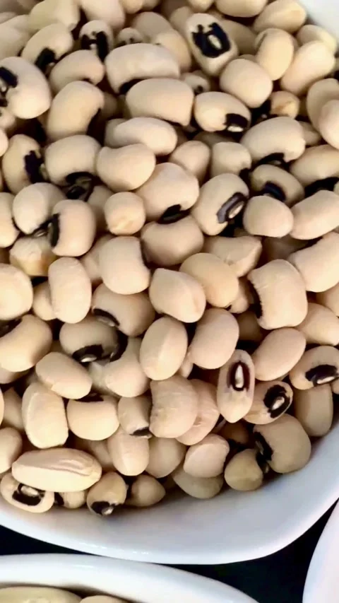 Different types of dry pulses and spices in bowls Stock Footage 331976585