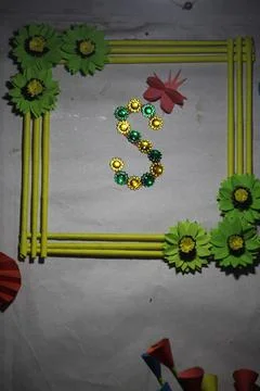 Different types of flowers made of paper Stock Photos