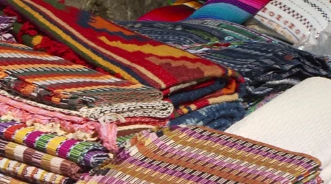 Different types of folded hammock covers Stock Footage 55313297