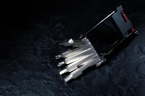 Different types of hex keys. Working instruments for maintenance repairing .. Stock Photos