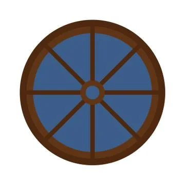 Different types house windows vector elements isolated on white background Illustrazione stock