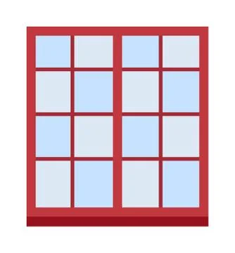 Different types house windows vector elements isolated on white background 스톡 일러스트