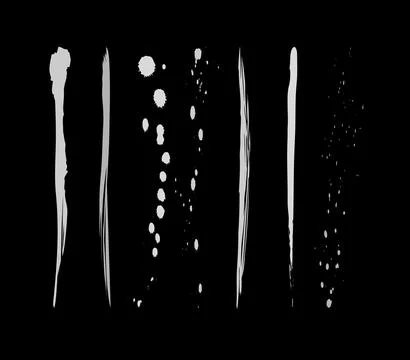 Different types of ink on a black background Stock Illustration