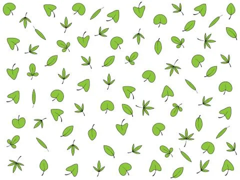 Different types of leaves Stock Illustration