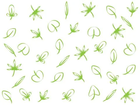 Different types of leaves Stock Illustration