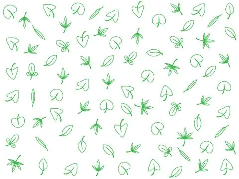 Different types of leaves Stock Illustration