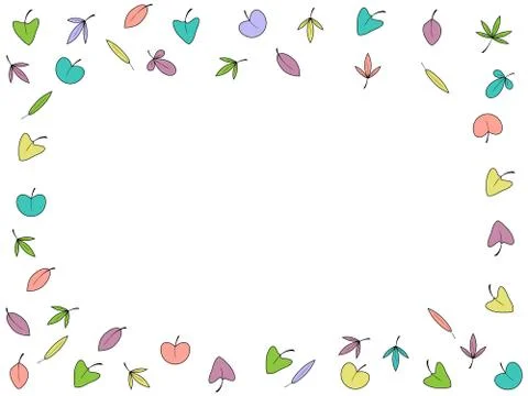 Different types of leaves Stock Illustration