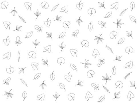 Different types of leaves Stock Illustration