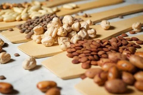 Different types of legume Stock Photos