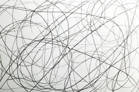 Different types of lines drawn in pencil Stock Photos