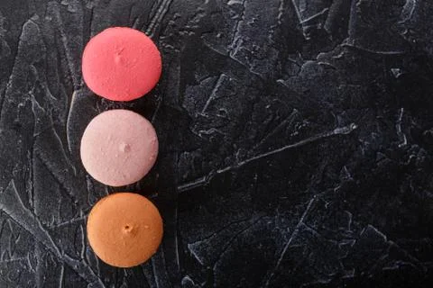 Different types of macaroons Stock Photos