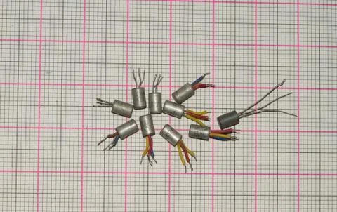 Different types of old germanium transistors Stock Photos