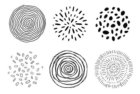 Different types of patterns vector. Stock Illustration